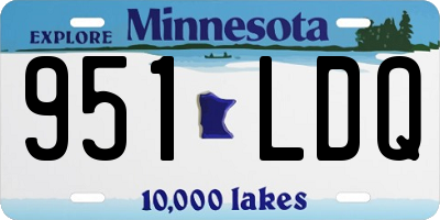 MN license plate 951LDQ