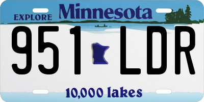 MN license plate 951LDR