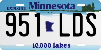 MN license plate 951LDS