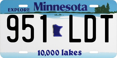 MN license plate 951LDT