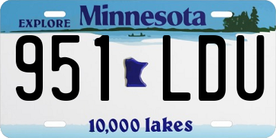 MN license plate 951LDU