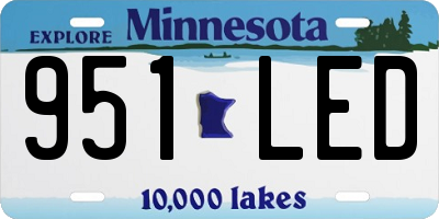 MN license plate 951LED