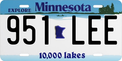 MN license plate 951LEE