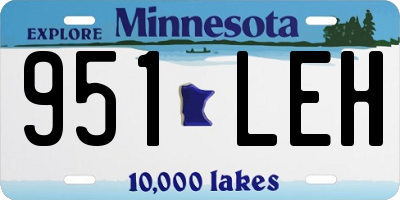 MN license plate 951LEH