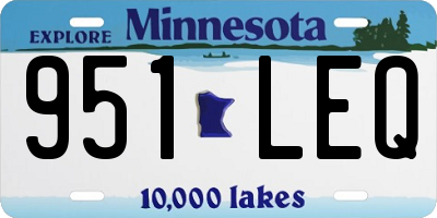 MN license plate 951LEQ