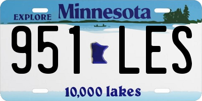 MN license plate 951LES