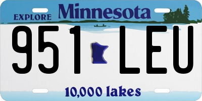 MN license plate 951LEU