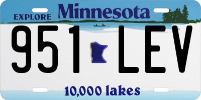 MN license plate 951LEV