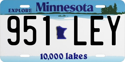 MN license plate 951LEY
