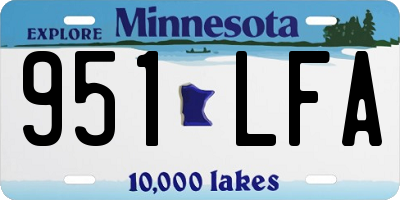 MN license plate 951LFA
