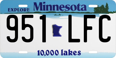 MN license plate 951LFC