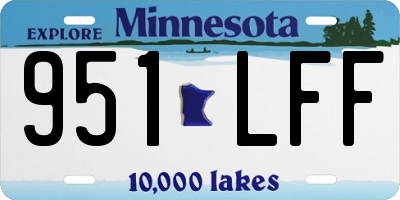 MN license plate 951LFF
