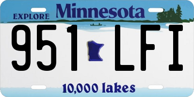 MN license plate 951LFI