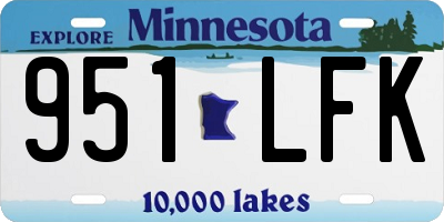 MN license plate 951LFK