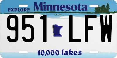 MN license plate 951LFW