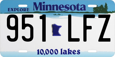 MN license plate 951LFZ