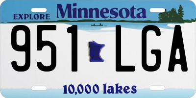 MN license plate 951LGA