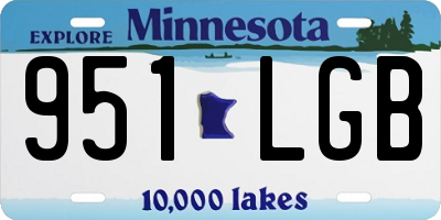MN license plate 951LGB