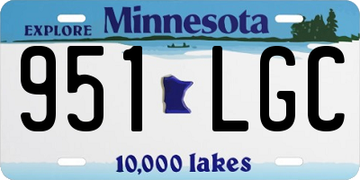 MN license plate 951LGC