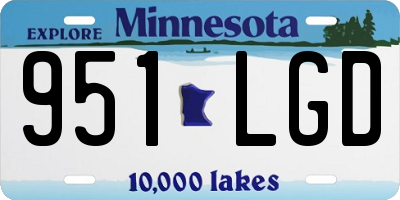 MN license plate 951LGD