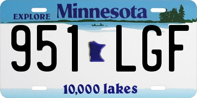MN license plate 951LGF