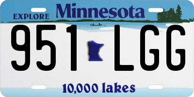 MN license plate 951LGG