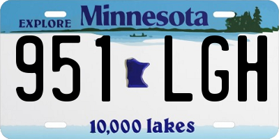 MN license plate 951LGH
