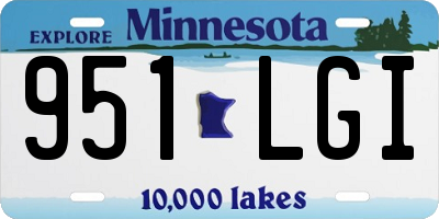 MN license plate 951LGI