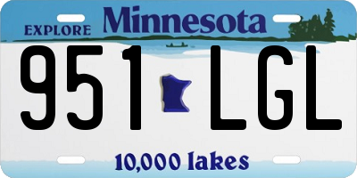 MN license plate 951LGL