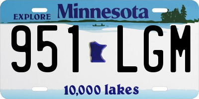 MN license plate 951LGM