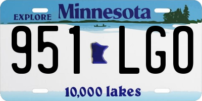 MN license plate 951LGO