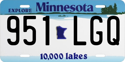 MN license plate 951LGQ