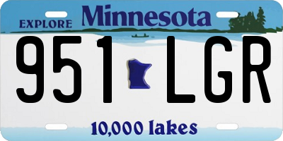 MN license plate 951LGR