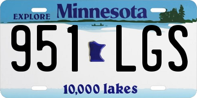 MN license plate 951LGS