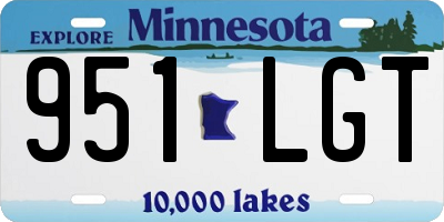 MN license plate 951LGT