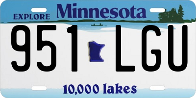 MN license plate 951LGU