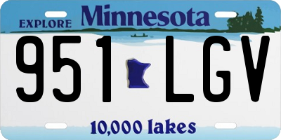 MN license plate 951LGV