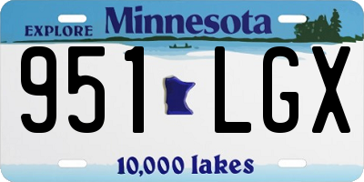 MN license plate 951LGX