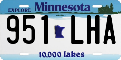 MN license plate 951LHA