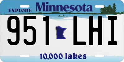 MN license plate 951LHI