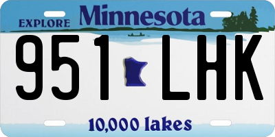 MN license plate 951LHK