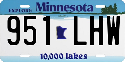 MN license plate 951LHW