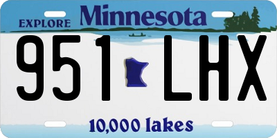 MN license plate 951LHX