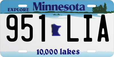 MN license plate 951LIA