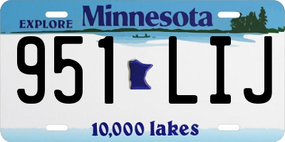 MN license plate 951LIJ