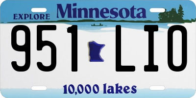 MN license plate 951LIO