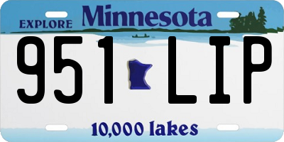 MN license plate 951LIP