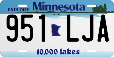 MN license plate 951LJA