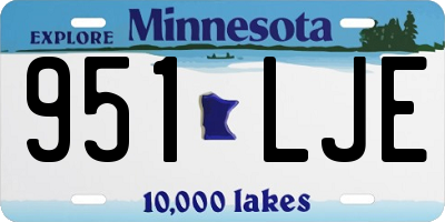 MN license plate 951LJE