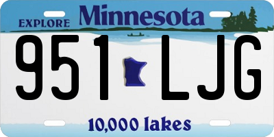 MN license plate 951LJG